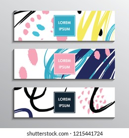 Modern design brochure template covers set. Abstract pattern. Vector illustration