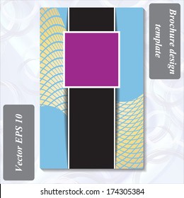 modern design of a brochure using simple abstract elements