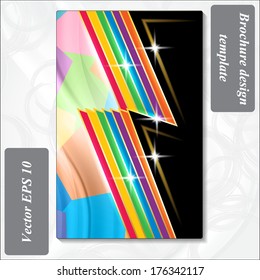 modern design of a brochure using simple abstract elements