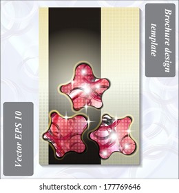 modern design of a brochure using simple abstract elements