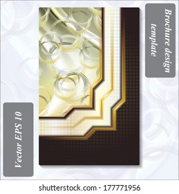 modern design of a brochure using simple abstract elements