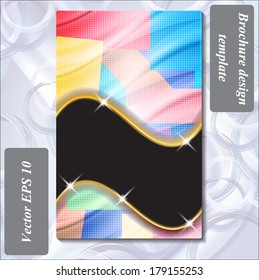 modern design of a brochure using simple abstract elements