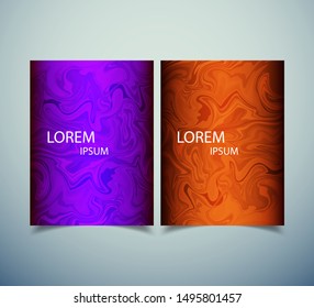 Modern design brochures and banners. Marble patterns in vibrant colors.Used design calendars,sites, packaging,cover,presentations, flyer,business cards,invitations.Vector illustration