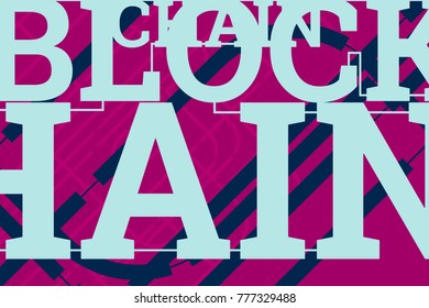 modern design business background with block-chain conceptual display