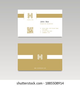 Modern Design Business Cards. Business cards template modern design with simple elegant style and luxurious. Vector Illustration.