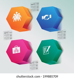 Modern design for business geometric info graphic. Vector illustration. Info graphic. Layout design. Template. Web design