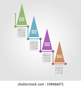 Modern design for business steps options diagram info graphic. Vector illustration. Info graphic. Layout design. Template. Web design 