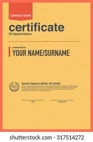 Modern design certificate.