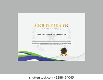 Modern design certificate achievement template