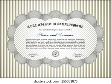 Modern design certificate or invitation template. Modern complex frame.