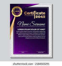 Modern Design Certificate layout concept. Simple elegant and luxurious elegant modern design diploma background vector award certificate template. Certificate Templates