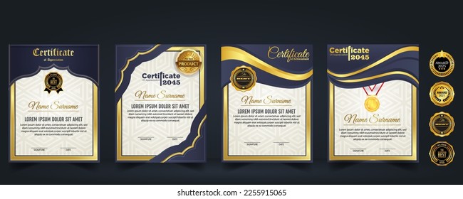 Modern Design Certificate layout concept. Simple elegant and luxurious elegant modern design diploma background vector award certificate template