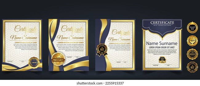 Modern Design Certificate layout concept. Simple elegant and luxurious elegant modern design diploma background vector award certificate template