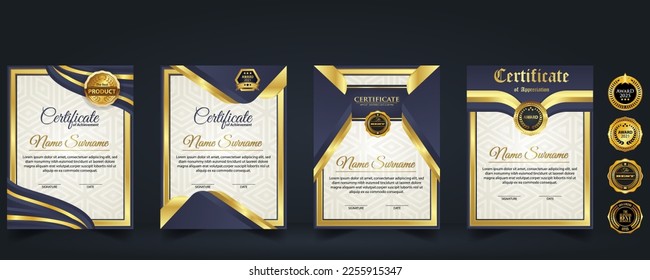 Modern Design Certificate layout concept. Simple elegant and luxurious elegant modern design diploma background vector award certificate template