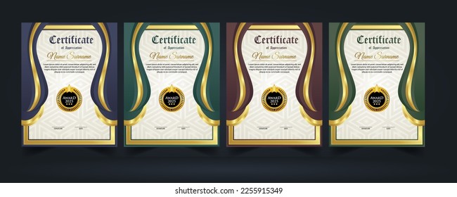 Modern Design Certificate layout concept. Simple elegant and luxurious elegant modern design diploma background vector award certificate template