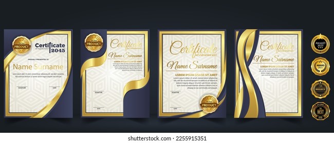Modern Design Certificate layout concept. Simple elegant and luxurious elegant modern design diploma background vector award certificate template