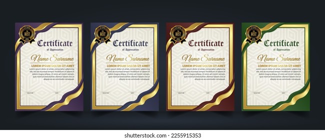 Modern Design Certificate layout concept. Simple elegant and luxurious elegant modern design diploma background vector award certificate template