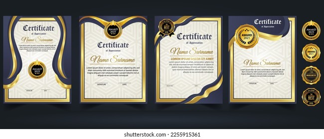 Modern Design Certificate layout concept. Simple elegant and luxurious elegant modern design diploma background vector award certificate template