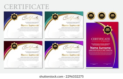 Modern Design Certificate layout concept. Simple elegant and luxurious elegant modern design diploma background vector award certificate template. Certificate Templates