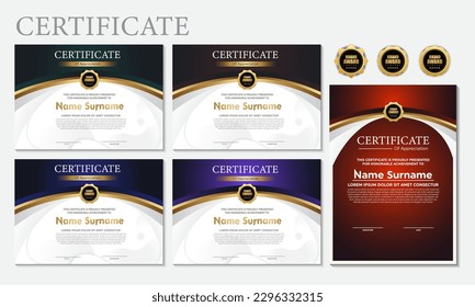 Modern Design Certificate layout concept. Simple elegant and luxurious elegant modern design diploma background vector award certificate template. Certificate Templates