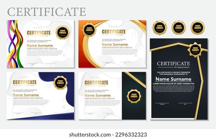 Modern Design Certificate layout concept. Simple elegant and luxurious elegant modern design diploma background vector award certificate template. Certificate Templates