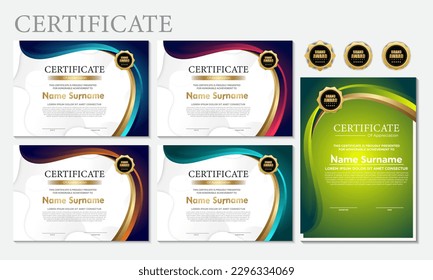 Modern Design Certificate layout concept. Simple elegant and luxurious elegant modern design diploma background vector award certificate template. Certificate Templates