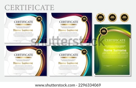 Modern Design Certificate layout concept. Simple elegant and luxurious elegant modern design diploma background vector award certificate template. Certificate Templates