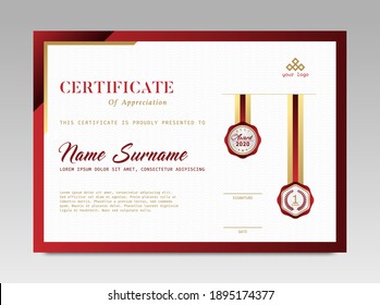 Modern Design Certificate. Certificate template awards diploma background vector modern design simple elegant and luxurious elegant. layout horizontal in A4 size