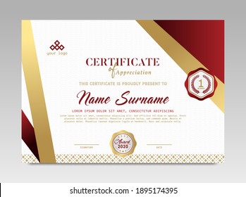 Modern Design Certificate. Certificate template awards diploma background vector modern design simple elegant and luxurious elegant. layout horizontal in A4 size