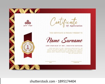 Modern Design Certificate. Certificate template awards diploma background vector modern design simple elegant and luxurious elegant. layout horizontal in A4 size