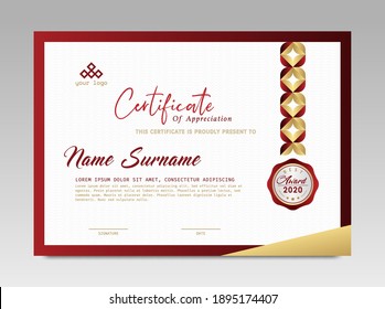 Modern Design Certificate. Certificate template awards diploma background vector modern design simple elegant and luxurious elegant. layout horizontal in A4 size
