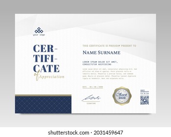 Modern Design Certificate. Certificate template awards diploma background vector modern design simple elegant and luxurious elegant. layout horizontal in A4 size 