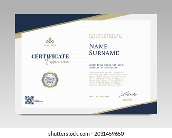 Modern Design Certificate. Certificate template awards diploma background vector modern design simple elegant and luxurious elegant. layout horizontal in A4 size 