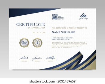 Modern Design Certificate Certificate Template Awards Stock Vector ...