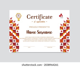 Certificado de diseño moderno. Diploma de diploma para la obtención de un certificado de plantilla. diseño de fondo vectorial moderno simple elegante.