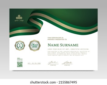 Modern Design Certificate. Certificate template awards diploma background vector modern design simple elegant and luxurious elegant. layout horizontal in A4 size 