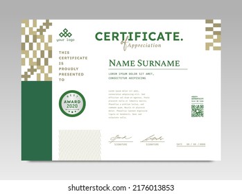 Modern Design Certificate. Certificate template awards diploma background vector modern design simple elegant and luxurious elegant. layout horizontal in A4 size