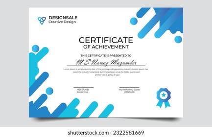 Certificado de diseño moderno. Premios de plantilla de certificado diploma de fondo vector diseño moderno simple elegante y lujoso