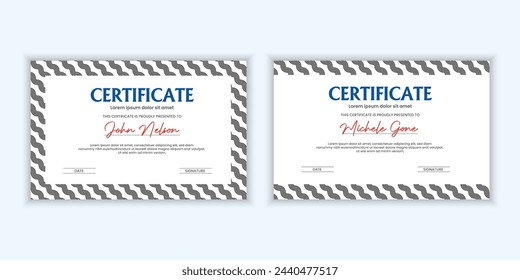 Modern Design Certificate. Certificate template awards diploma background vector modern design simple elegant and luxurious elegant. vector