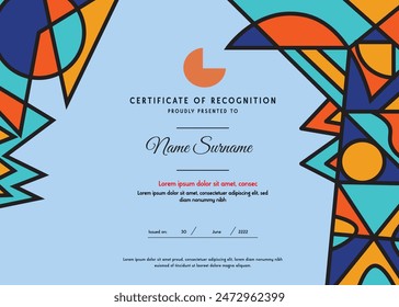 Modern Design Certificate. Certificate template awards diploma background vector modern design