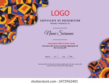 Modern Design Certificate. Certificate template awards diploma background vector modern design