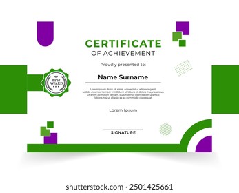 Modern Design Certificate. Certificate template awards diploma background vector modern design simple elegant and luxurious elegant. layout horizontal in A4 size