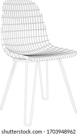 Modern design chair Transpicio. Parametric Design made with laser cutting.