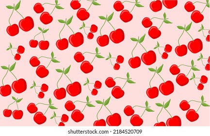 modern design cherry fruit pattern
