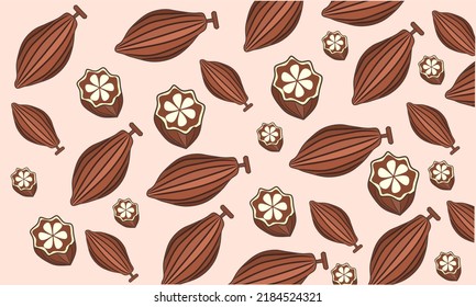 modern design chocolate fruit pattern