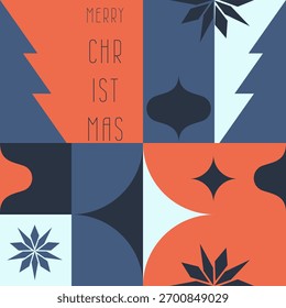 design moderno plano de fundo sem costura natal, estilo geométrico minimalista