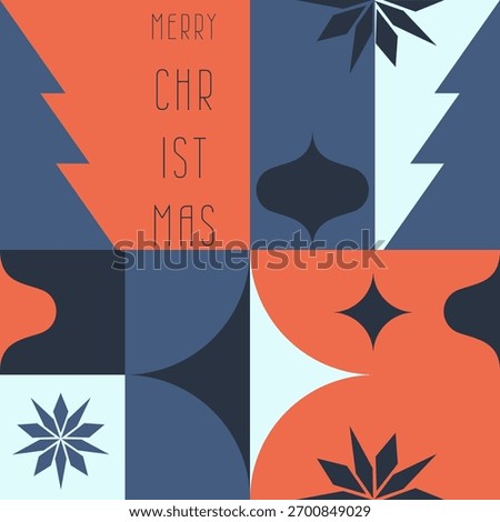 modern design christmas seamless background, minimalist geometric style