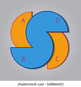 Modern Design Circle template, can be used for infographics, graphic or website layout vector