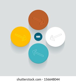 Modern design circle template for infographics. 