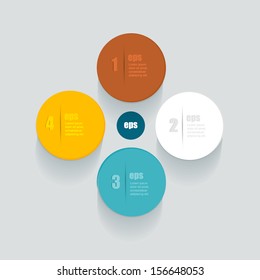 Modern design circle template for infographics. 